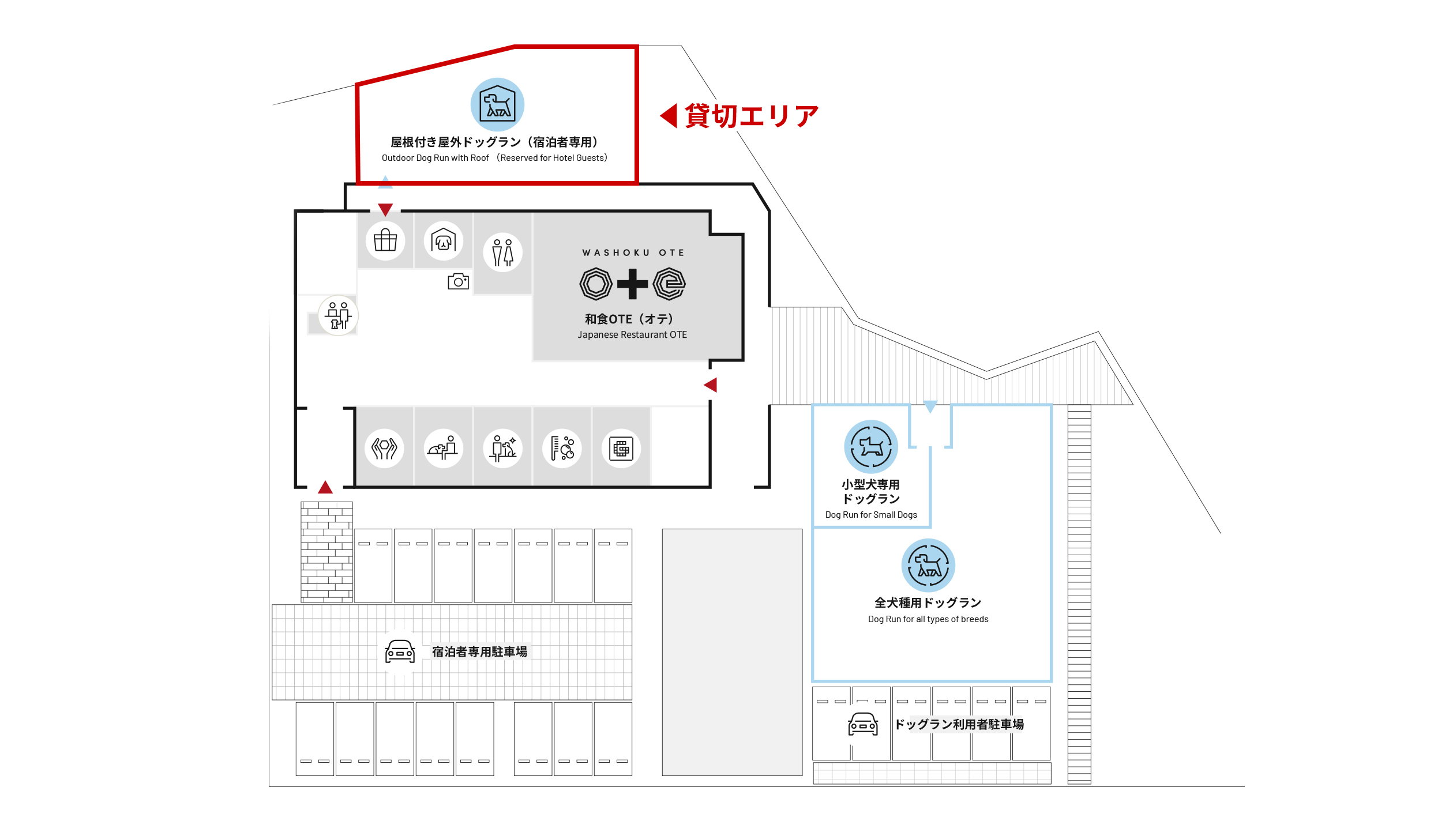 貸切エリア見取り図