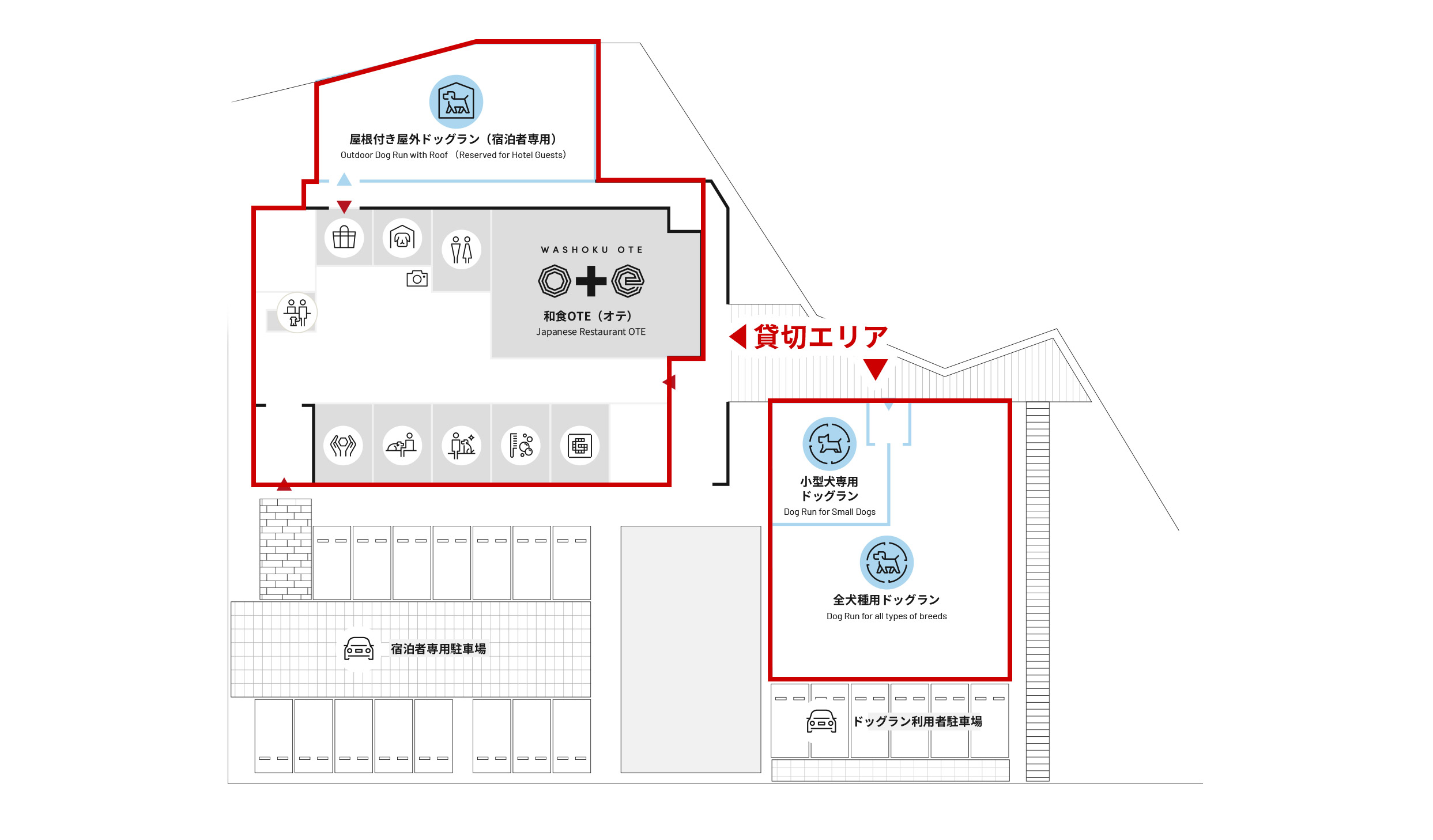 貸切エリア見取り図